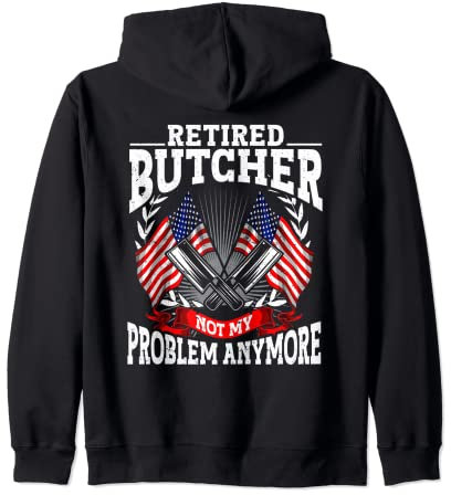 Emporte-pièce pour boucherie, viande, retraite, boucher à la retraite Sweat à Capuche