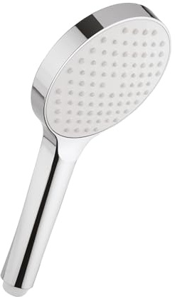 SwissWave - Soffione Doccia a Mano 85mm - In ABS - WaterSave con 3 Modalità di Getto - Funzione Pioggia, Massaggio e Mix - Risparmio Idrico - Ugelli Anticalcare - Argento/Cromo