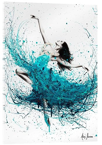 Posterlounge Wellen einer Ballerina Acrylglasbild von Ashvin Harrison 30 x 40 cm Petrol Wandbilder Wanddeko