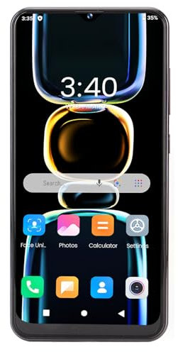 Smartphone Sbloccato con Schermo K60 Waterdrop 8 GB 256 GB Dual SIM Dual Standby Batteria da 6500 MAh Display HD da 6,54 Pollici (BLUE)