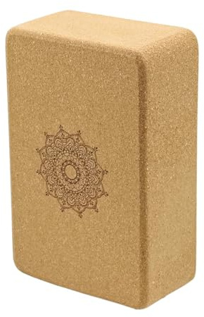 Namvo Kork-Yogablock, natürlicher Kork-Yoga-Ziegel, hochdichtes, umweltfreundliches Yoga-Zubehör für Frauen, ideal für Yoga, Pilates, allgemeine Fitness und Stretching, 22,5 x 14,5 x 7,5 cm