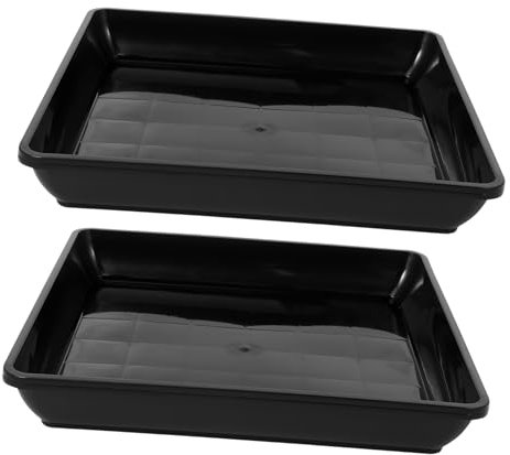 Milisten Soucoupe Carrée pour Plantes Plateau De Drainage d'eau pour Plantes De 35 Cm Plateaux De Plantes en Plastique pour Pot De Fleurs en Plastique Soucoupe pour Plantes Bac D'égouttage