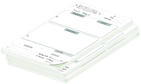 PRICARO Auftragsblock mit Durchschlag Pusteblume, A5 gelocht, 3 Stück