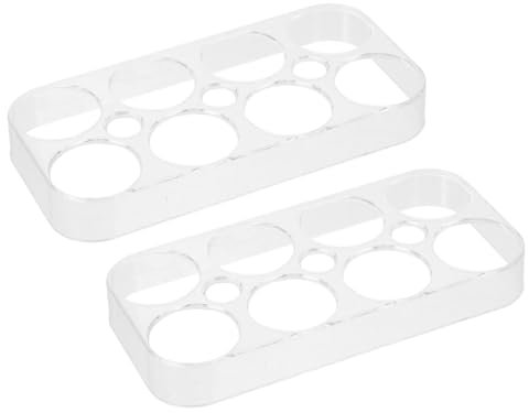 HOMSFOU 2pièces Boîte Rangement Œufs Réfrigérateur Cases Capacité Spacieuse Support Pratique Pour Stockage Œufs Cuisine Familiale