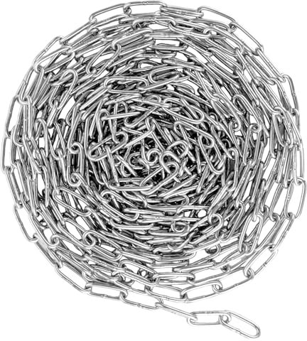 WOPPLXY Catena in acciaio inox 304, 8 m, 3 mm, catena di sicurezza per appendere recinzioni, catena a dondolo, catena sospesa, catena per lampada, porte da garage