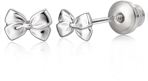 Limerencia Medizinische Titan Ohrstecker mit Schraubverschluss,G23 Hypoallergen Gesundheitsstecker Ohrringe,Zierliche Nickelfreie Ohrringe für Damen