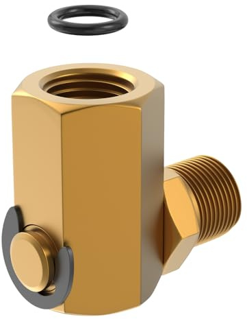 50310 Swivel Joint Connector For Air Hose Reel 1/4'' FPT * 1/4'' MPT 90 Degree Swivel Air Hose Swivel Fitting -Brass