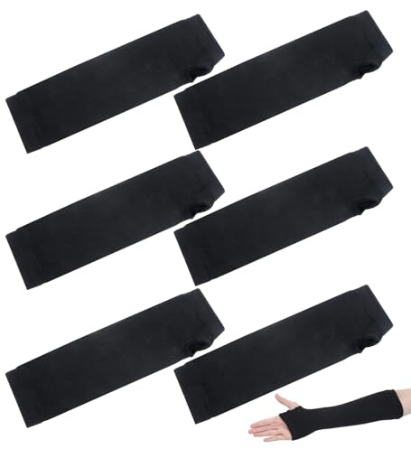 ValueBargain 3 Paar Unterarmschutz, Gipsschutz Arm Ärmel, Bequeme und Atmungsaktive für Herren Damen, Ideal für Garten, Küche, Kochen und Handwerk (Schwarz)