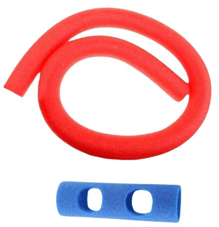 F Fityle Frite de Piscine Épaisse Polyvalent pour Adultes, Tube Flottant en Mousse PE avec Connecteur, Accessoire de Chaise de Piscine,Outil Auxiliaire Flexible,Aide à Flottabilité pour Natation,Rouge