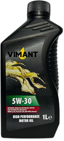 VIMANT Olio Motore Auto SAE 5W-30, 1 Litro, 100% Sintetico, API SN/CF, ACEA C3 (1)