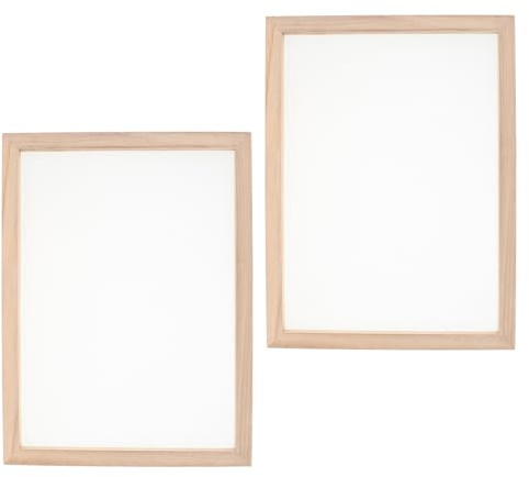 Gatuida 2 Stück Holzrahmen Sieb zur Papierherstellung 25x35cm Schöpfform mit Siebgewebe für Selbstgemacht Bastelprojekte mit Trockenblumen Traditioneller Papierbastelrahmen für