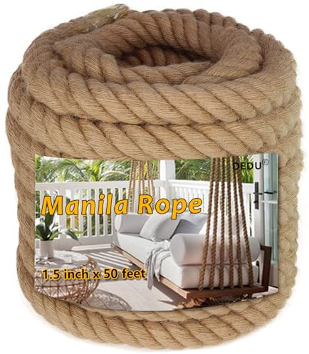 1.5 X 50' Treated Manila Rope Boat Docks Tree Farm Dock Deck