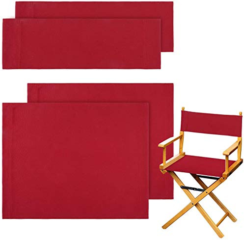 STAY GENT 2 Set Direktoren Stuhlbezüge Directors Chair Replacement Covers Rot
