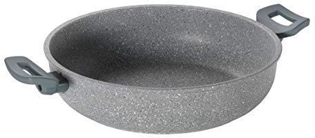 MOPITA ROCCIA VIVA Tegame Antiaderente Ø28 cm Padella per tutti i piani cottura (No Induzione) Multistrato Antiaderente, Rivestimento 5 strati Antigraffio, Manico Soft Touch, Made in Italy