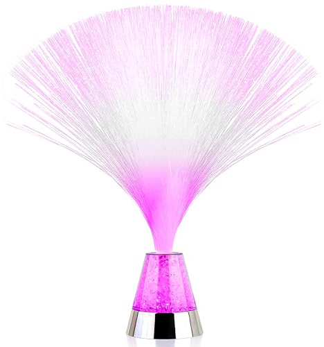 The Glowhouse Glasfaser-Eiskristall-Lampe, 34,2 cm (Rosa)