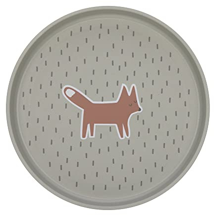 LÄSSIG Assiette enfant sans mélamine, sans BPA, pour lave-vaisselle et micro-ondes/Plate Little Forest Fox