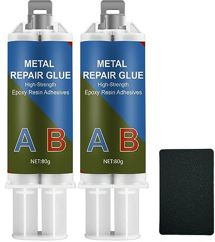 Metallkleber 160g Flüssigmetall - Hitzebeständiger 2K Kleber für Metall auf Metall, Edelstahl, Hartkunststoff, Aluminiumlegierung, Metallrohr - DIY-Basteln