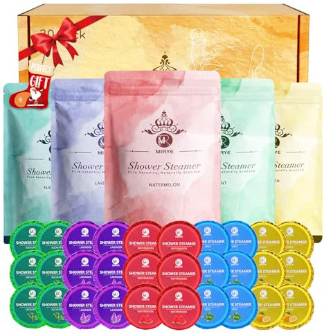 30 Pack Shower Steamers Bath Bombs Aromatherapy Gifts for Women