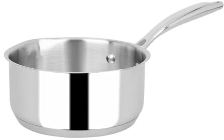 Sitram 715473 - Casseruola collezione Helene Darroze in acciaio inox di qualità Pro, Ø 16 cm, con 2 beccucci versatori, interno satinato con litraggio, tutti i fuochi, inclusa induzione