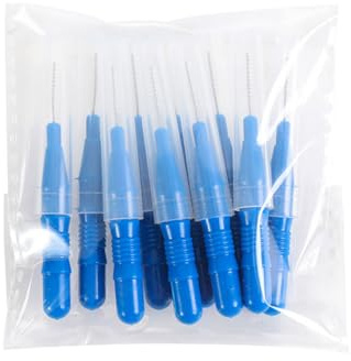 BANSHAN Interdentalbürsten Blau, weiche Zahnbürsten, Mini-Zahnbürsten, zur Reinigung von Zahnzwischenräumen (10 Stück)