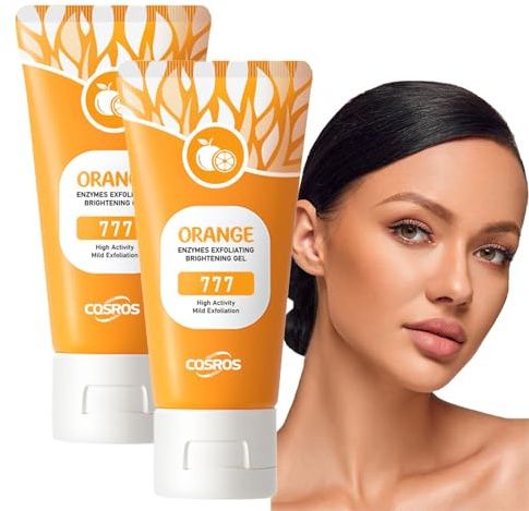 Peeling Gel Damen Gesicht - Orange Exfoliating Whitening Gel, Orangen Peeling Gel für die Gesichtsaufhellung, Natürliches Orangen-Peeling-Gel, Peeling Für Gesicht Tiefenreinigung (2 PCS)