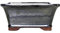 Glazed Ceramic Bonsai Pots without trays (Grey, 16cm)