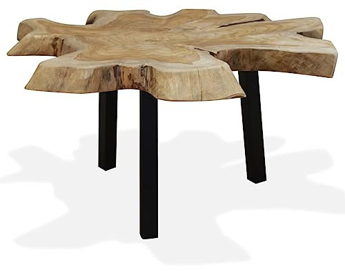 BUKSCYJS Couchtisch kleine Zimmer, Sofatisch, Wohnzimmertisch Couchtisch Echtholz 80 x 70 x 38 cmFür Wohnzimmer, Schlafzimmer, Büro, Eingang, Korridor