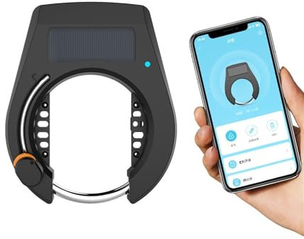 Bike lock Bike motorcycle horseshoe lock phone controlled solar lock