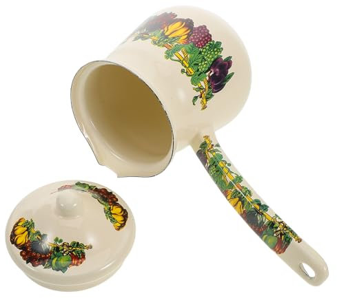 Cabilock Brocca in Porcellana Piccola Brocca Per Crema Mini Smaltata Con Manico Per Casa E Viaggio