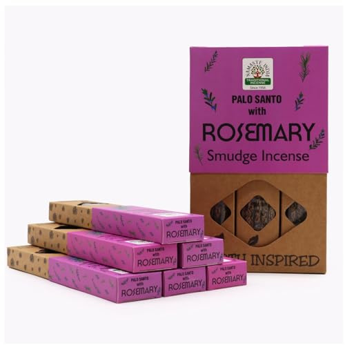 Namaste India Agarbatti - Lot de 12 paquets de 100 à 120 bâtonnets d'encens traditionnels - 30 g - Pour l'aromathérapie relaxante - Rosemary naturel