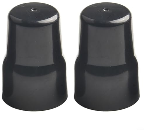 Radiator Valve Cover, 2/4 Pack Black ABS Plastic Replacement Cap, Easy Installation, Fit Secure Grip 25x36x20mm(2PCS)
