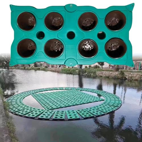 Flytande dammplanterare dekor för växter stor utomhus växtö för fiskdamm vattenområde eller akvarium gör-det-själv installation 6 st planterare en färg