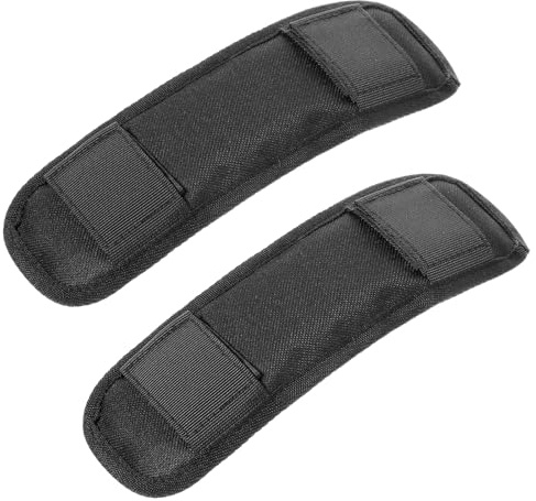 oruola Lot de 2 sangles de sac rembourrées, coussinets amovibles universels pour sac à dos, antidérapant, coussin confortable pour sacs à dos, bagages, guitare, sacs d'appareil photo, noir