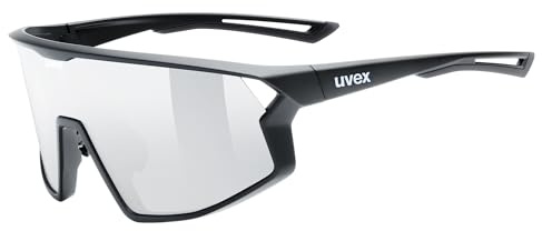uvex skyryse, Sportglasögonen unisex – vuxen, black matt/silver mirror, one size