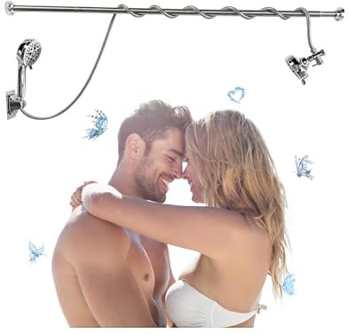NJDQFA Colonne De Douche Ensemble De Douche Set pour Couples,Système De Douchette Double avec 9 Réglages Douche À Main,Pommeau De Douche Double