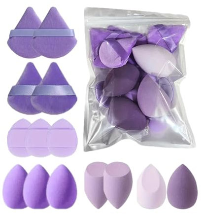 Spugna Trucco,14Pz Spugnette Trucco Spugna Fondotinta Set Di Spugne Per Il Trucco Spugnette Make Up, Spugnetta Fondotinta Per Fondotinta Liquido, Correttore E Crema