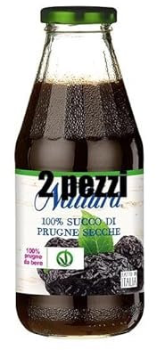 Succo Di Prugne Secche 100% Prugne Da Bere, Pack 2 Bottiglie Vetro 500 Ml
