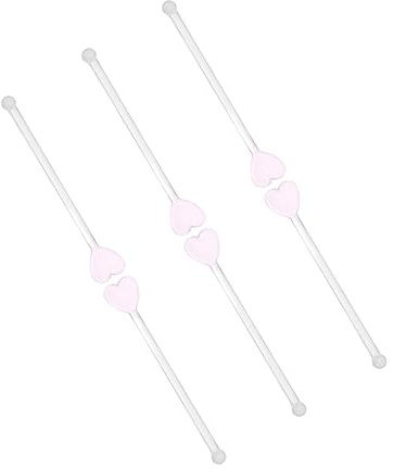CLISPEED Glass Stirring Rods Cocktail Swizzle Sticks 6pcs Handcrafted Glass Drink Stirrers for Bar Mixing and Home Use