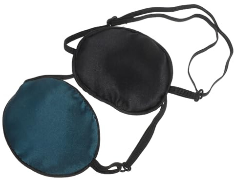 PartyKindom 2 Stück Augenklappe Für Erwachsene Verstellbare Lazy Eye Patch Kostüm Augenklappe Piraten Abdeckung Für Erwachsene Einzelne Augenmaske Piraten