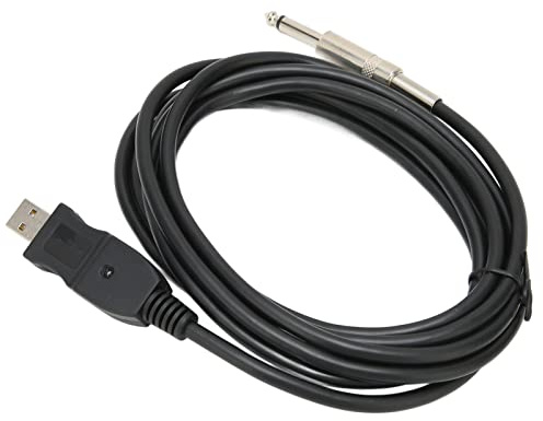 Tomantery Câble de Guitare USB Performance de Transmission Stable pour L'enregistrement D'instruments Chant Câble de Guitare de 9,8 Pieds pour Utilisation sur Scène et en Studio