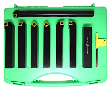 PAULIMOT Drehmeißel-Set mit Wendeplatten, 16 mm, 7-teilig inkl. Bohrstange