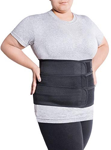 TOROS-GROUP MANUFACTURE - Cinturón lumbar (6 costillas/altura 31 cm, cintura grande, X-Large 106-115 cm), color negro