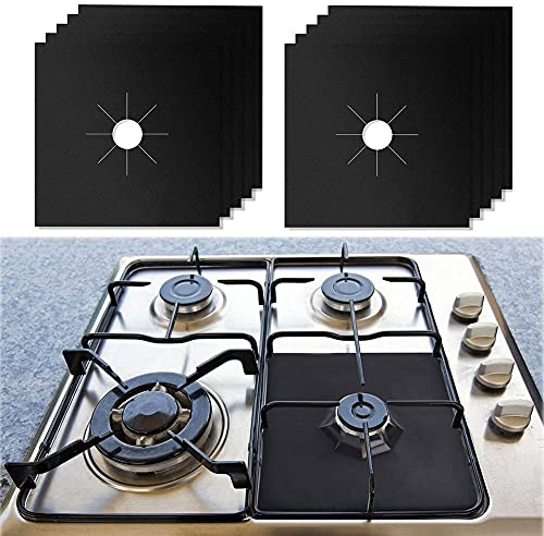 Uposao 8pcs Gas Hob Range Protectors Reusable Kitchen Stove Burner Covers