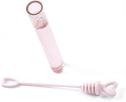 Seifenblasen Hochzeit Herz rosa pink Wedding-Bubbles Set 48 Stück Hochzeits-Deko Zubehör Accessoires Verlobung Wedding-Deko Zeremonie Gastgeschenke