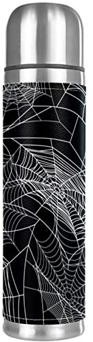 Isolierte Wasserflasche Edelstahl-Wasserflaschen Metall-Wasserflasche,Cartoon Spinnennetz Halloween