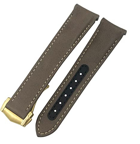 Echtes Lederarmband 19 mm 20 mm 21 mm für Omega Seamaster 300 Speedmaster AT150 Planet Ocean Glattes Rindsleder-Uhrenarmband