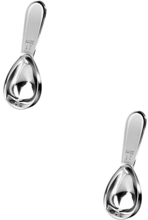 LIFKOME 2st Honig Flüssiger Löffel Für Teeblätter Kaffeemaschine Küche Messen Edelstahllöffel Milchpulverschaufel Messlöffel Aus Metall Nepresso Soße Salz Rostfreier Stahl Mit