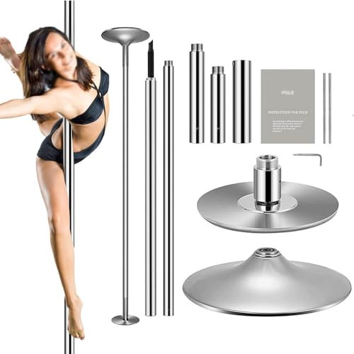 Striptease-stång 45 Mm Svängbar Dansstång Med Monteringsplatta - Bärbar, Avtagbar Striptease Fitness Pole Dance Pole-sats For Hälsoklubbens Festbar