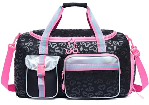 HTgroce Borsone Palestra Bambina Borse sportive per bambini Borsa Sport Piscina Weekend Bambine con Tracolla Borsa Danza Bambina