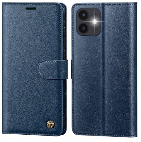 CASBST Handyhülle für iPhone 11 Hülle,Hochwertig Lederhülle Schutzhülle Klappbar mit Kartenfach Standfunktion Magnet für iPhone 11 Klapphülle Handytasche Flip Case für iPhone 11 Hülle Blau